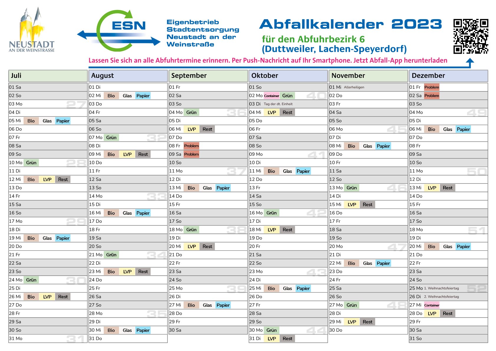 Abfallkalender Seite 2